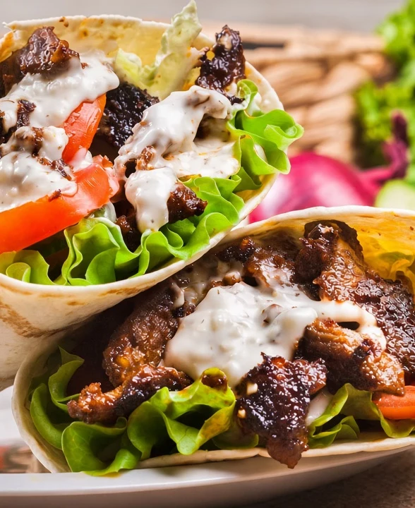 Beef shawarma at Golden Pita Ancaster