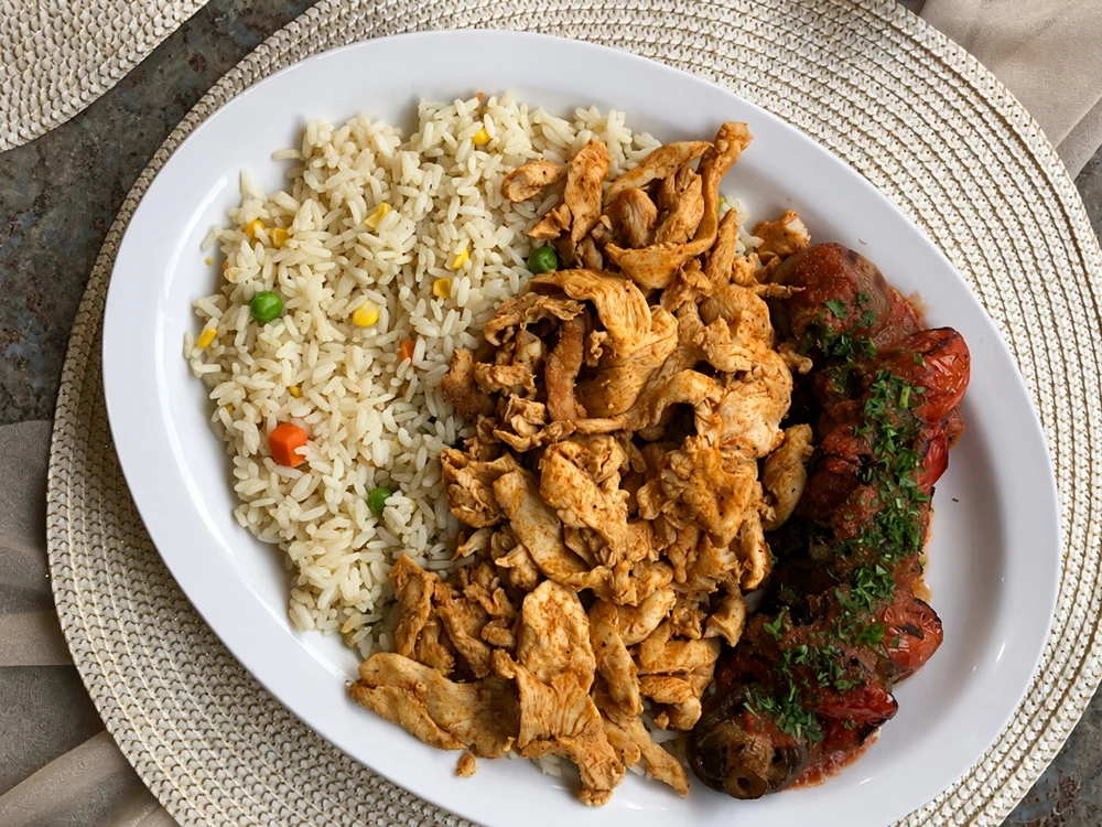 Shawarma plate at Golden Pita Lebanese restaurant Ancaster