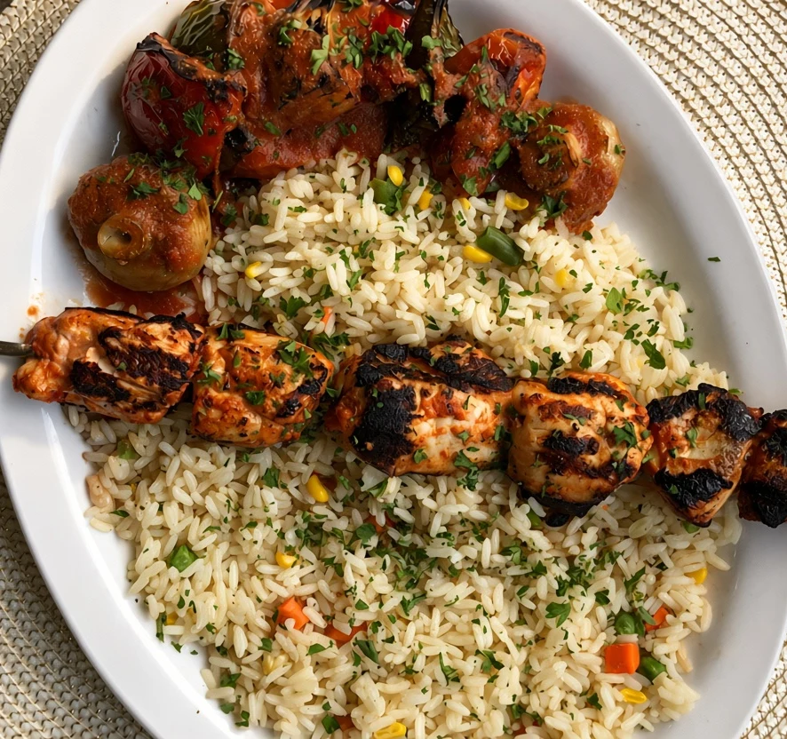 Shish tawook dinner at Golden Pita Ancaster